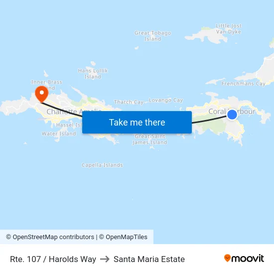 Rte. 107 / Harolds Way to Santa Maria Estate map