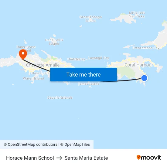 Horace Mann School to Santa Maria Estate map