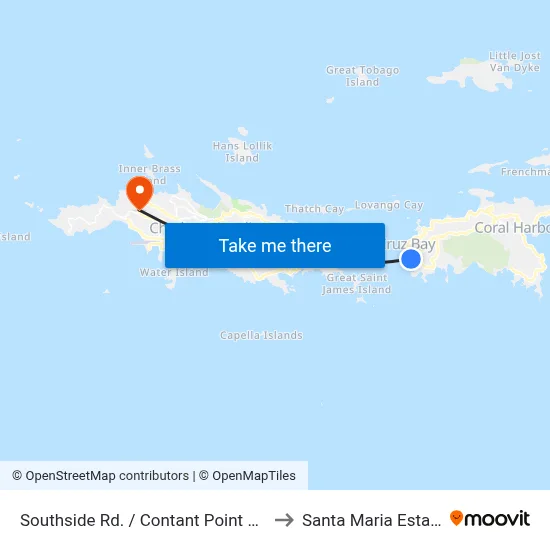 Southside Rd. / Contant Point Rd. to Santa Maria Estate map