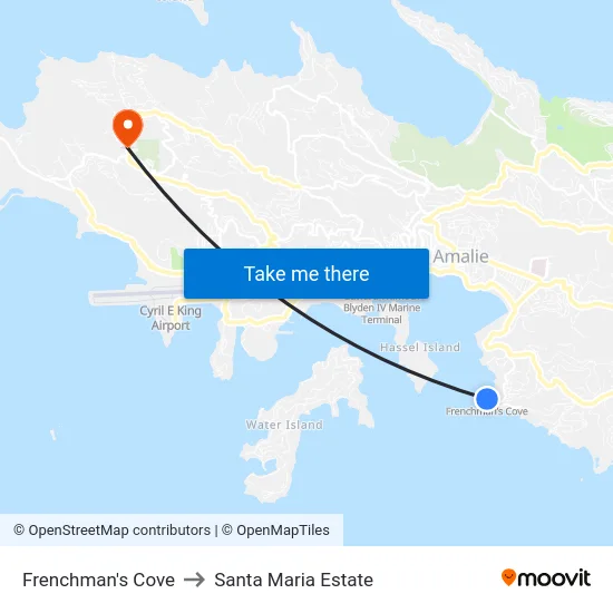 Frenchman's Cove to Santa Maria Estate map