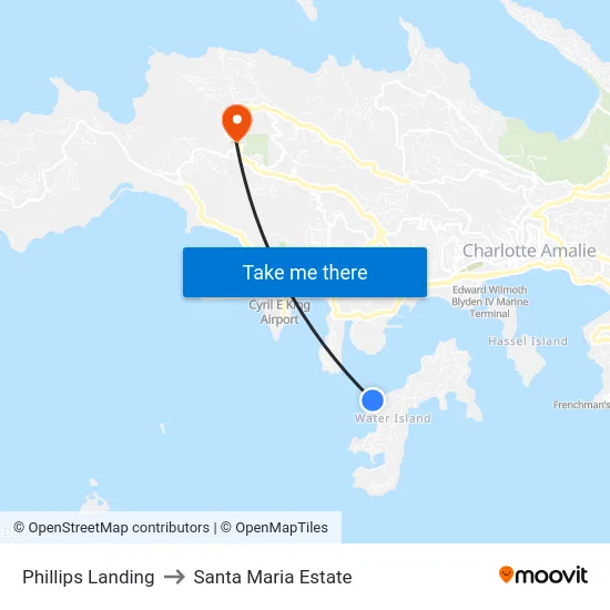 Phillips Landing to Santa Maria Estate map