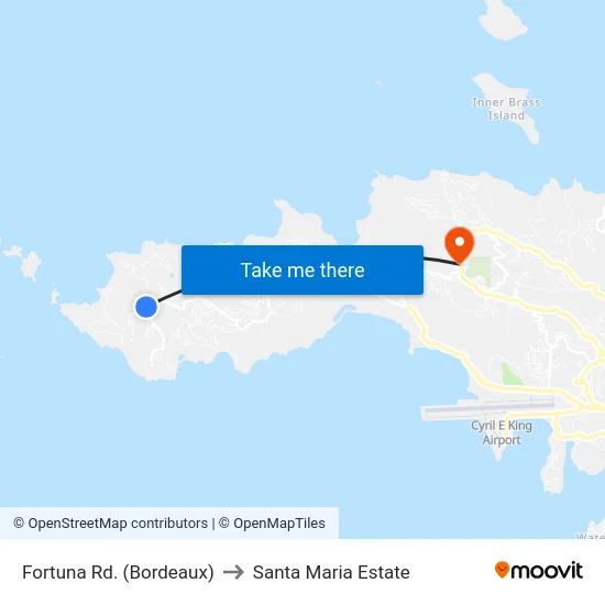 Fortuna Rd. (Bordeaux) to Santa Maria Estate map