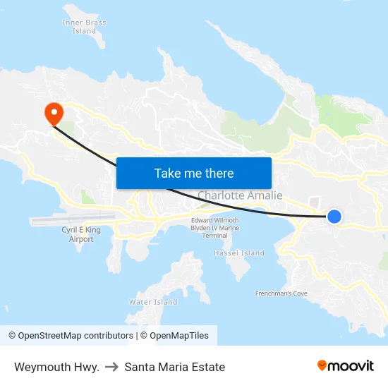 Weymouth Hwy. to Santa Maria Estate map