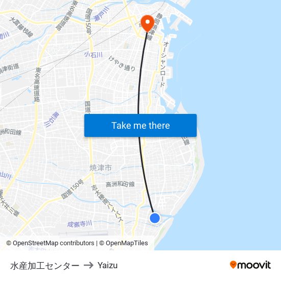 水産加工センター to Yaizu map