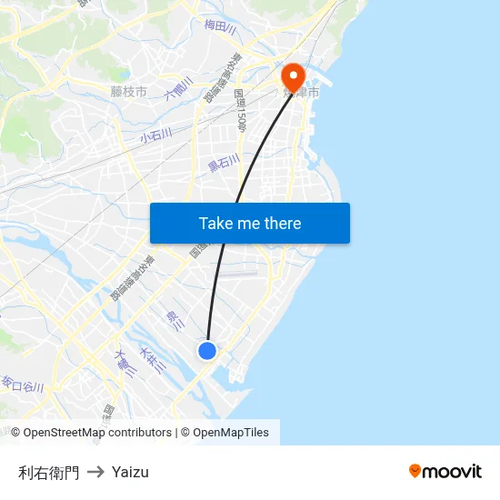 Rieemon to Yaizu map