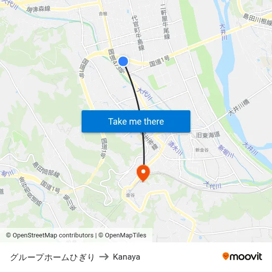 Group Home Higiri to Kanaya map