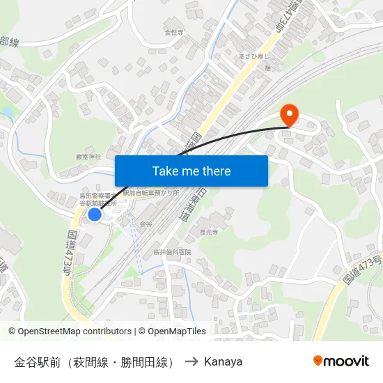 金谷駅前（萩間線・勝間田線） to Kanaya map