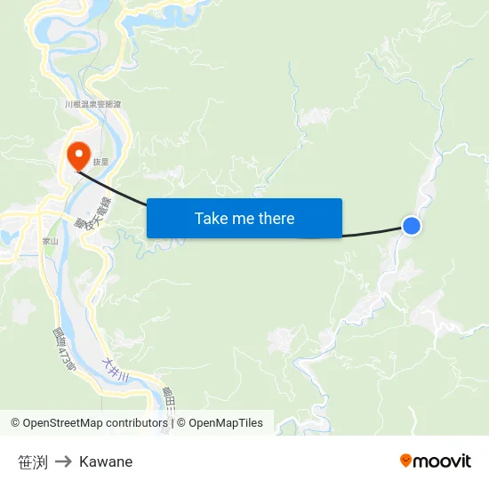 笹渕 to Kawane map