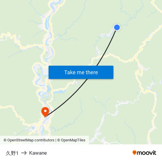 久野1 to Kawane map