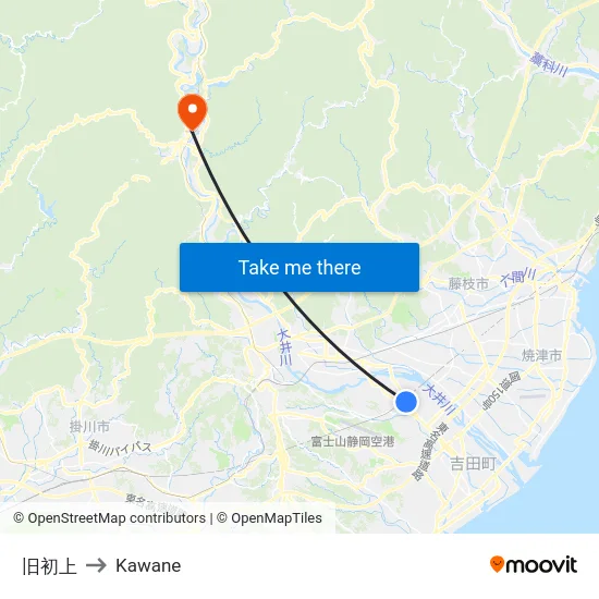 旧初上 to Kawane map