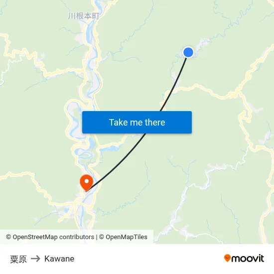Awara to Kawane map