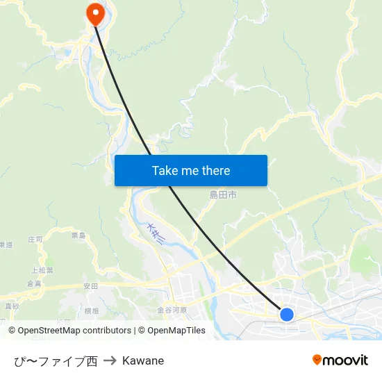West P-Five to Kawane map