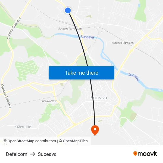 Defelcom to Suceava map
