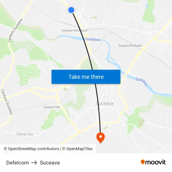 Defelcom to Suceava map