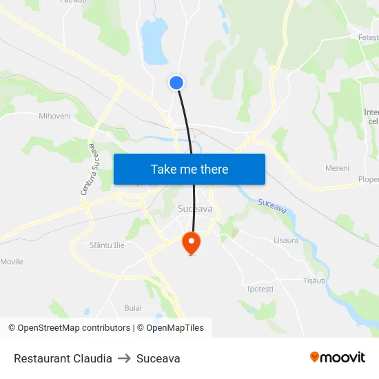 Restaurant Claudia to Suceava map