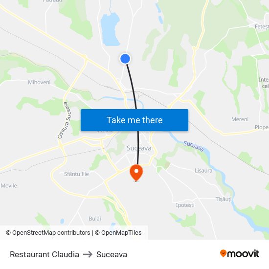 Restaurant Claudia to Suceava map