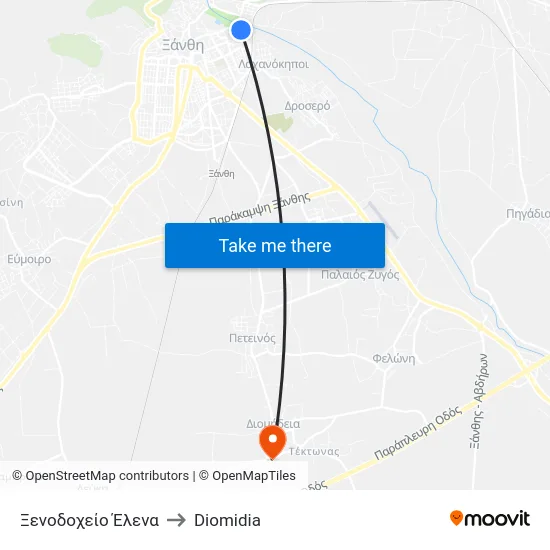 Ξενοδοχείο Έλενα to Diomidia map