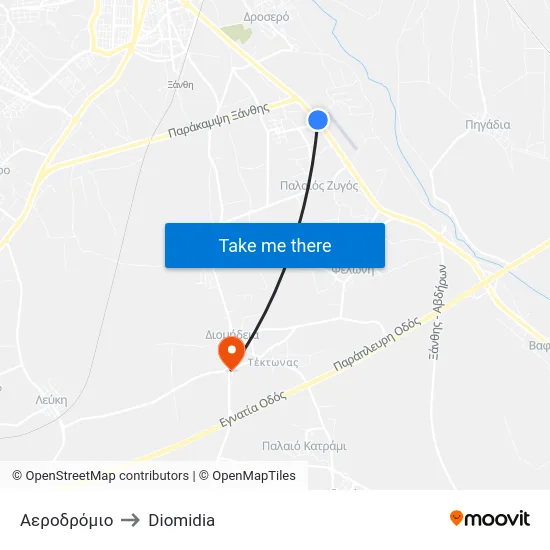 Αεροδρόμιο to Diomidia map