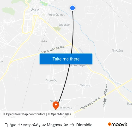 Τμήμα Ηλεκτρολόγων Μηχανικών to Diomidia map
