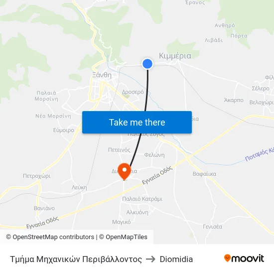 Τμήμα Μηχανικών Περιβάλλοντος to Diomidia map