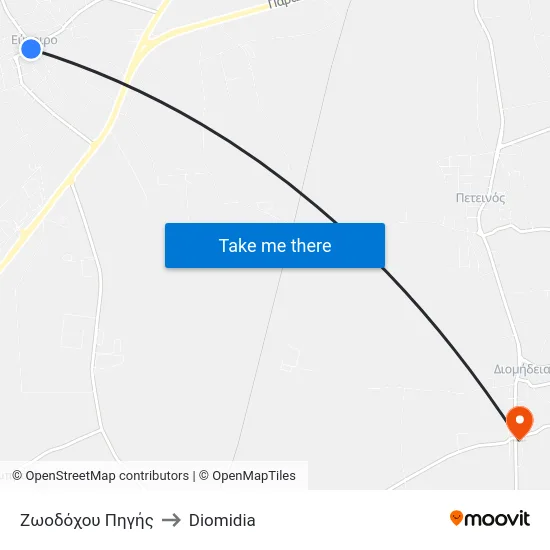Ζωοδόχου Πηγής to Diomidia map