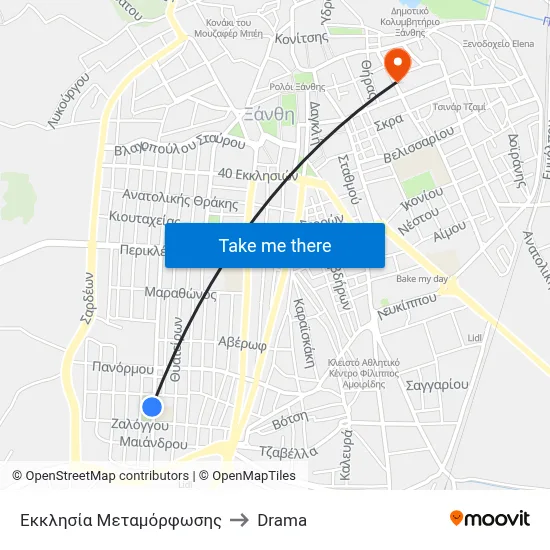 Metamorphosis Church to Drama map
