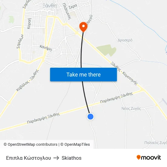 Έπιπλα Κώστογλου to Skiathos map