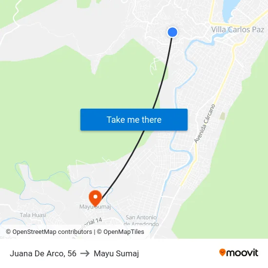 Juana De Arco, 56 to Mayu Sumaj map