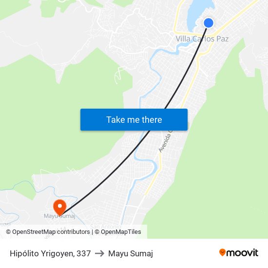 Hipólito Yrigoyen, 337 to Mayu Sumaj map