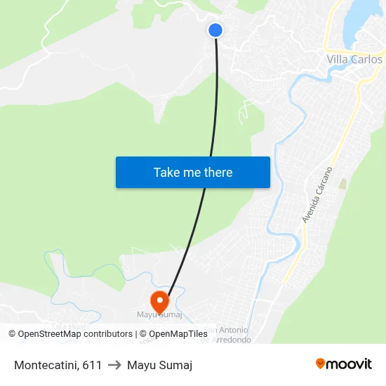 Montecatini, 611 to Mayu Sumaj map