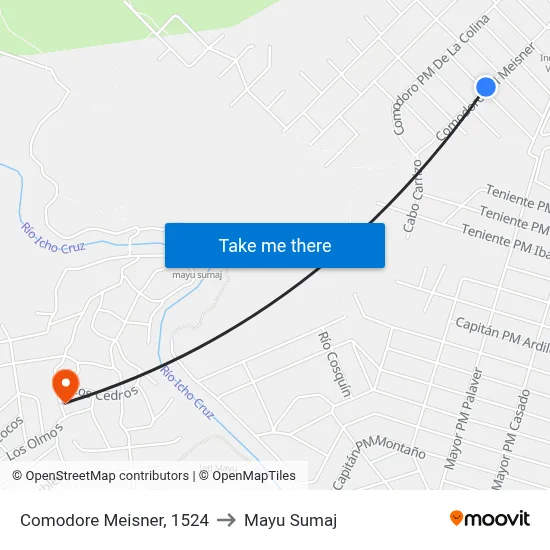 Comodore Meisner, 1524 to Mayu Sumaj map