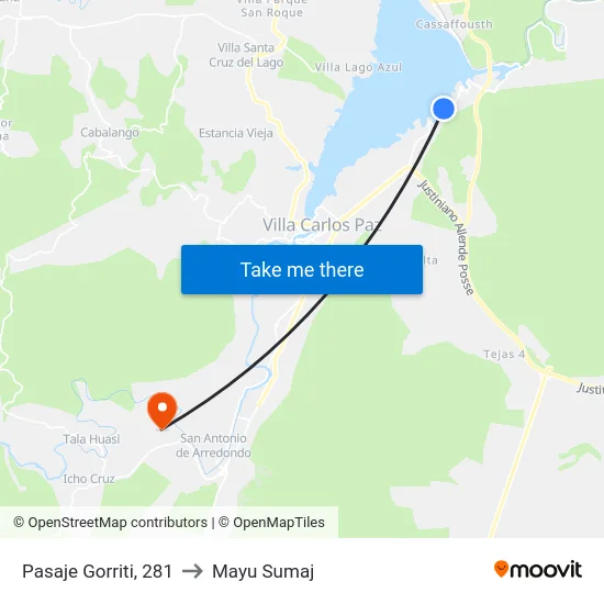 Pasaje Gorriti, 281 to Mayu Sumaj map