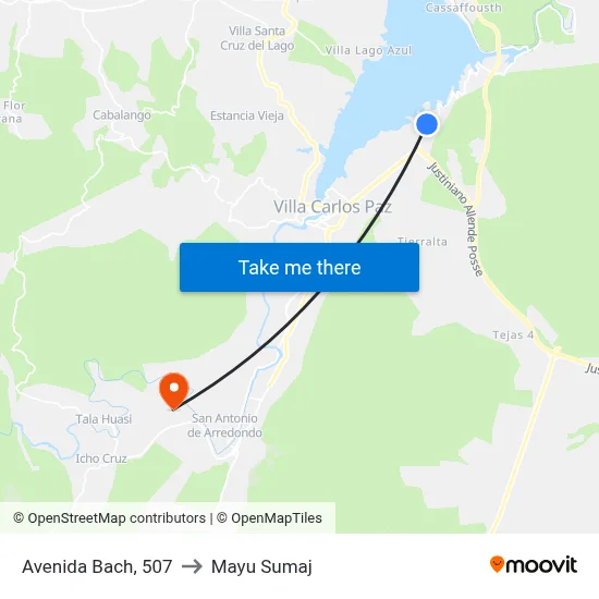 Avenida Bach, 507 to Mayu Sumaj map