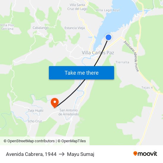 Avenida Cabrera, 1944 to Mayu Sumaj map