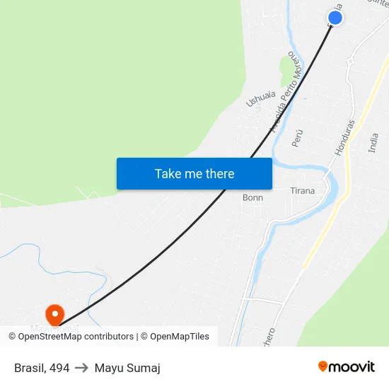Brasil, 494 to Mayu Sumaj map