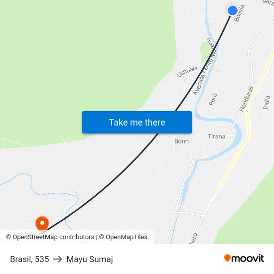Brasil, 535 to Mayu Sumaj map