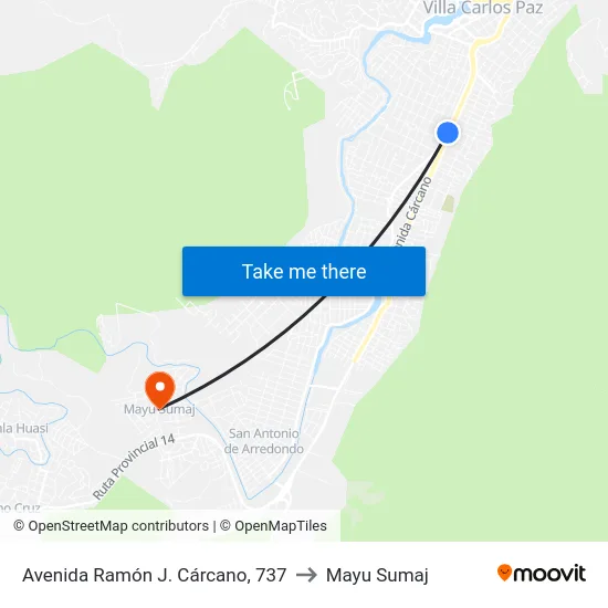 Avenida Ramón J. Cárcano, 737 to Mayu Sumaj map