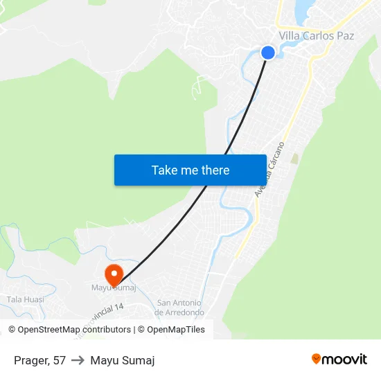 Prager, 57 to Mayu Sumaj map