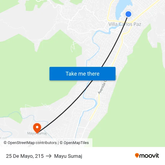25 De Mayo, 215 to Mayu Sumaj map