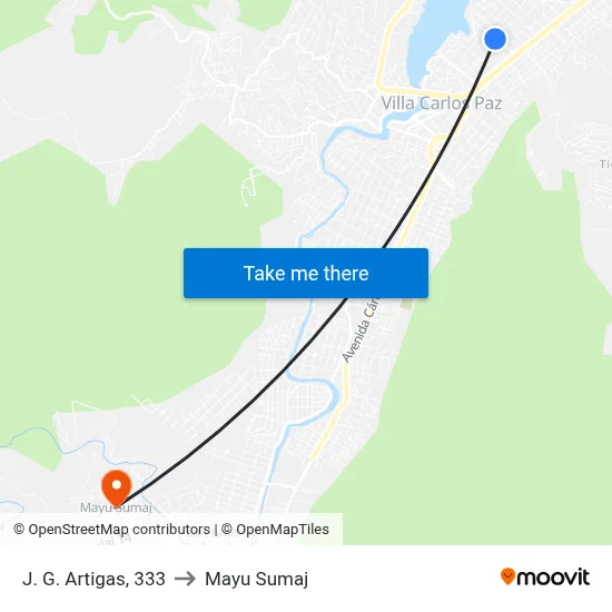 J. G. Artigas, 333 to Mayu Sumaj map