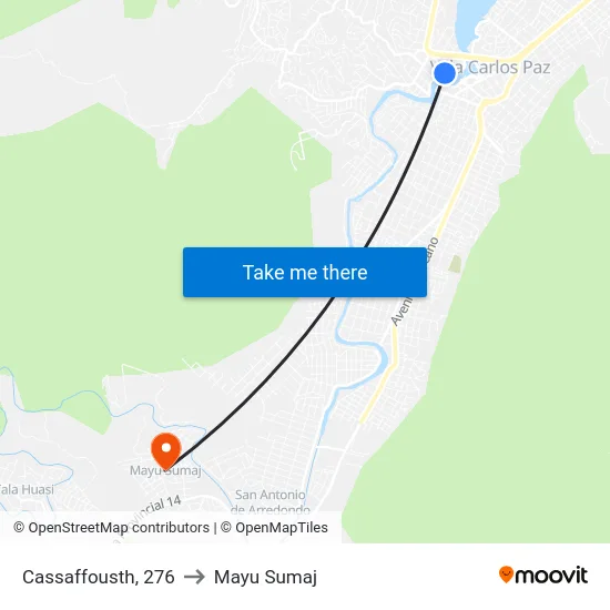 Cassaffousth, 276 to Mayu Sumaj map