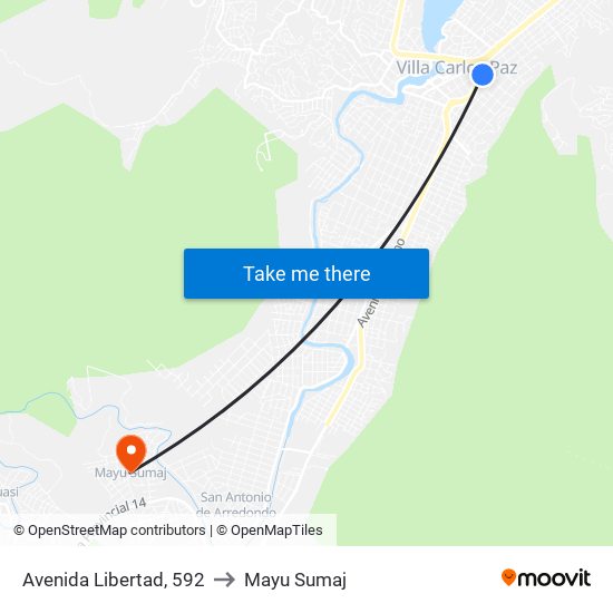 Avenida Libertad, 592 to Mayu Sumaj map