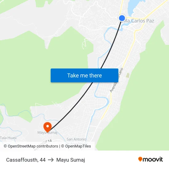 Cassaffousth, 44 to Mayu Sumaj map