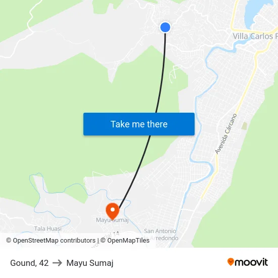 Gound, 42 to Mayu Sumaj map