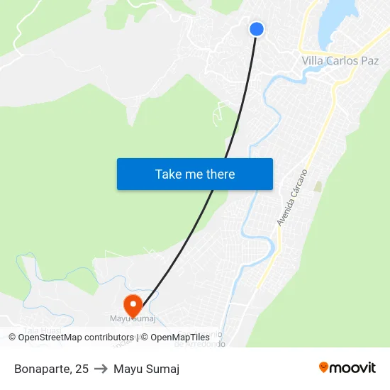 Bonaparte, 25 to Mayu Sumaj map