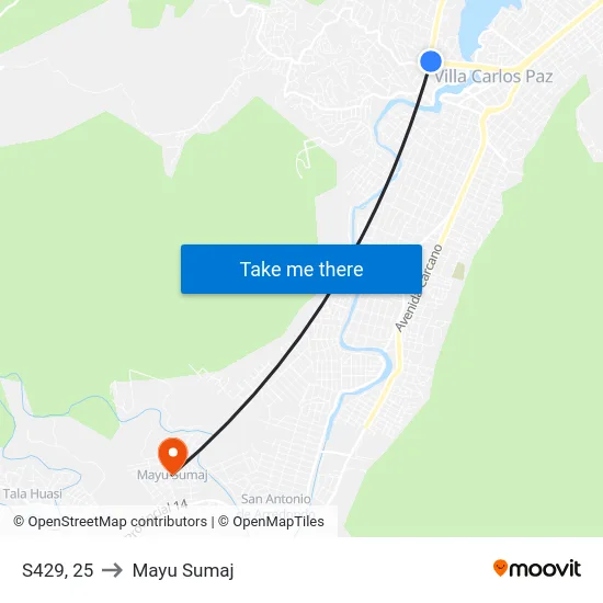 S429, 25 to Mayu Sumaj map