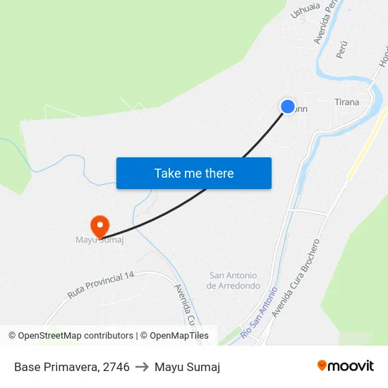 Base Primavera, 2746 to Mayu Sumaj map