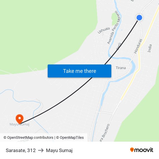 Sarasate, 312 to Mayu Sumaj map