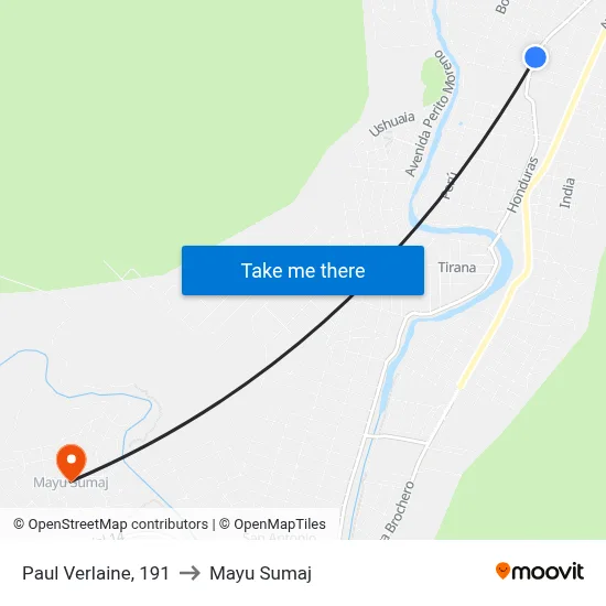 Paul Verlaine, 191 to Mayu Sumaj map