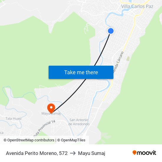 Avenida Perito Moreno, 572 to Mayu Sumaj map